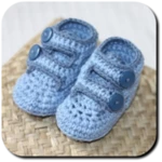 crochet baby booties android application logo